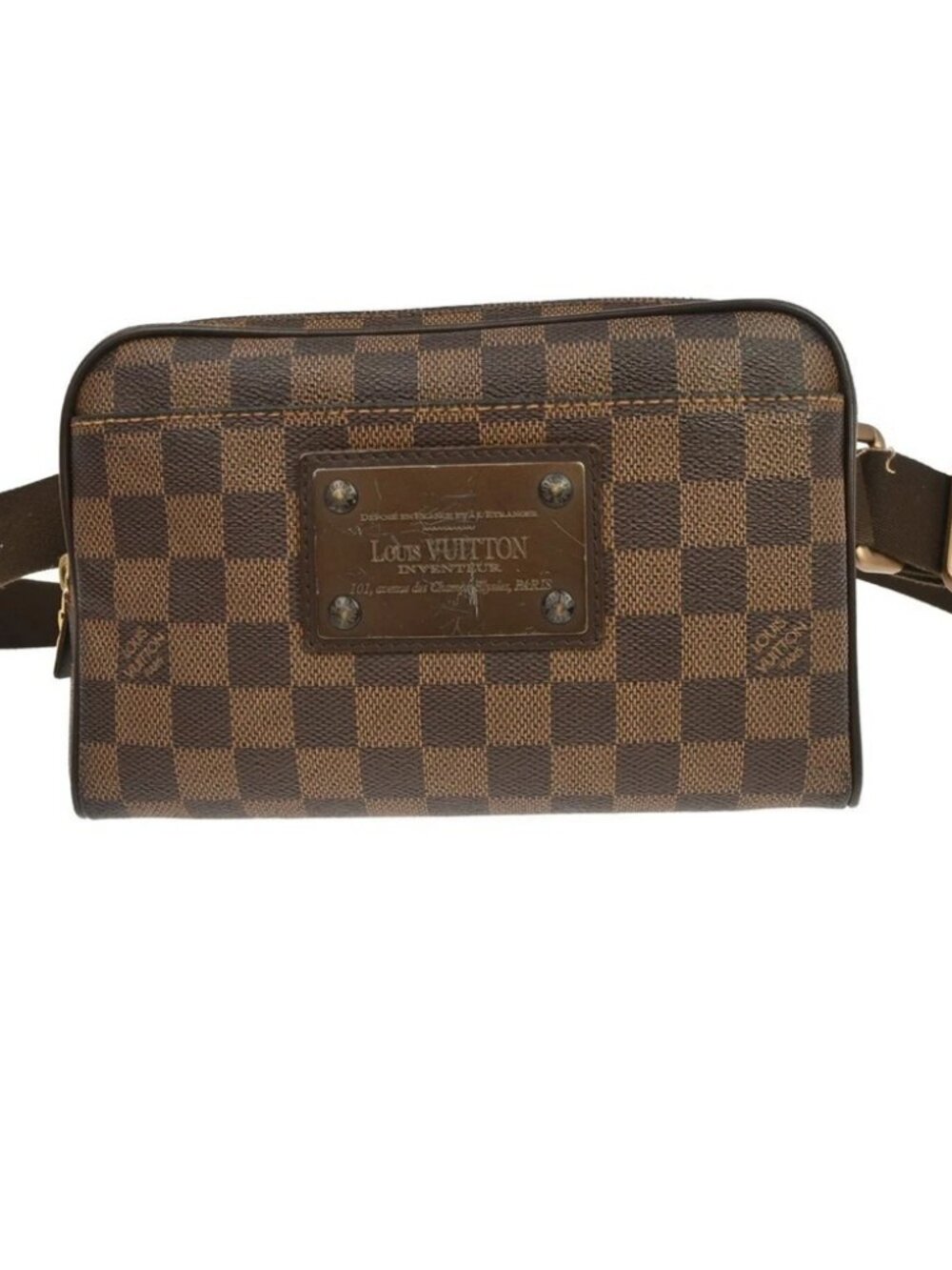 LOUIS VUITTON Damier Ebene Bum Bag Brooklyn